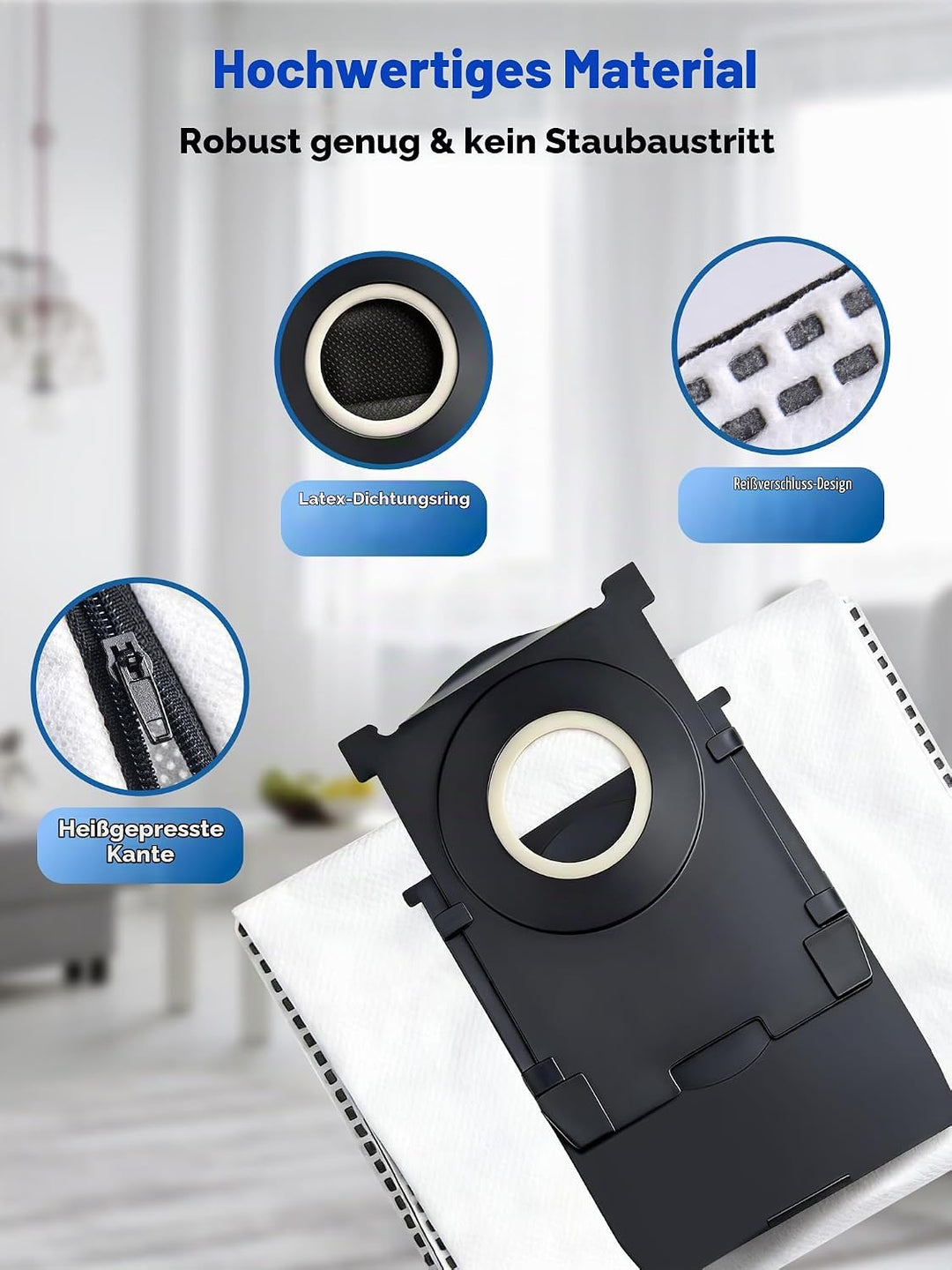 Wiederverwendbare Staubbeutel für Ecovacs Deebot X9 Pro Omni/X8 Pro Omni/T50 Pro Omni Gen2/T50 Omni