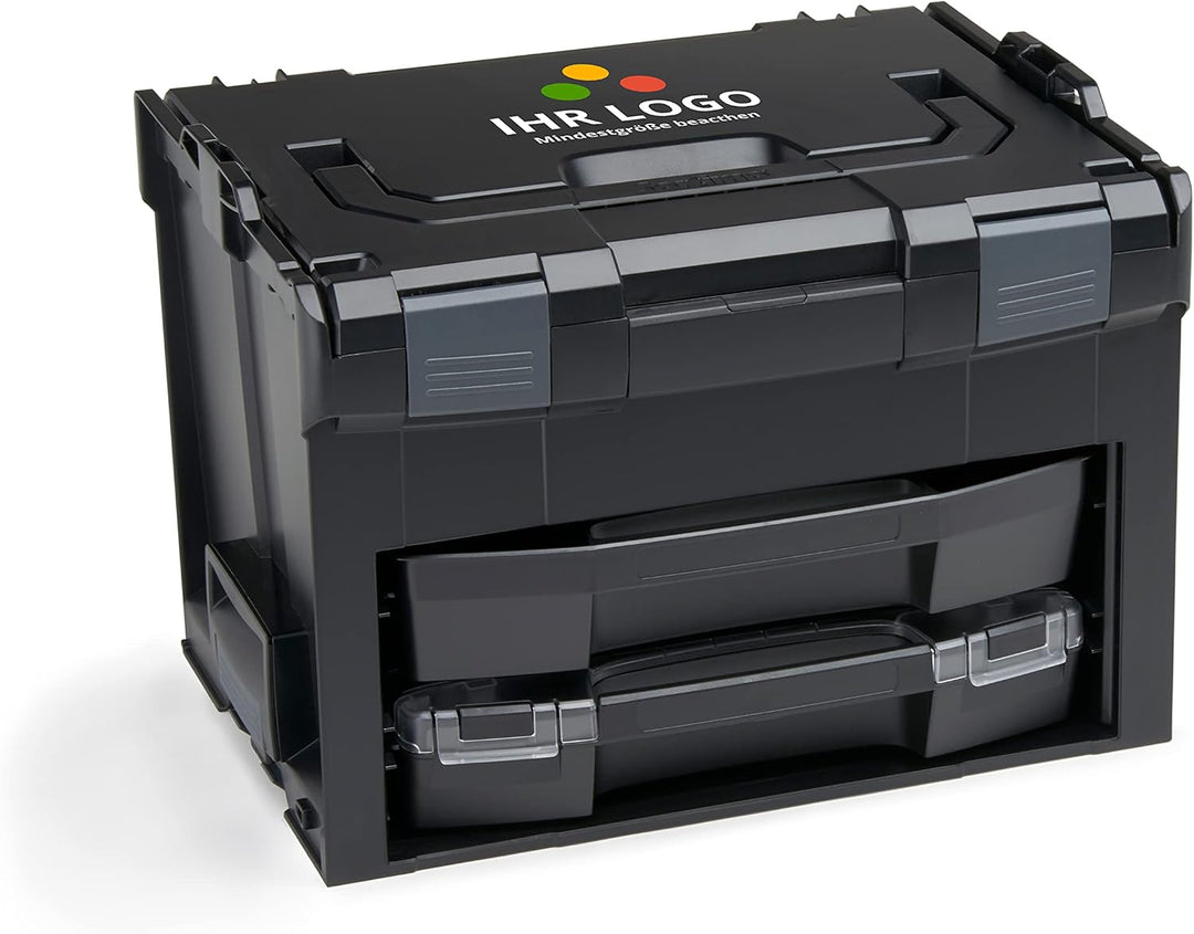 Bosch Sortimo L-BOXX Set Schwarz | Anpassbar mit Logo | L-BOXX 102, 238 &amp; LS-BOXX 306 inkl. i-BOXX,