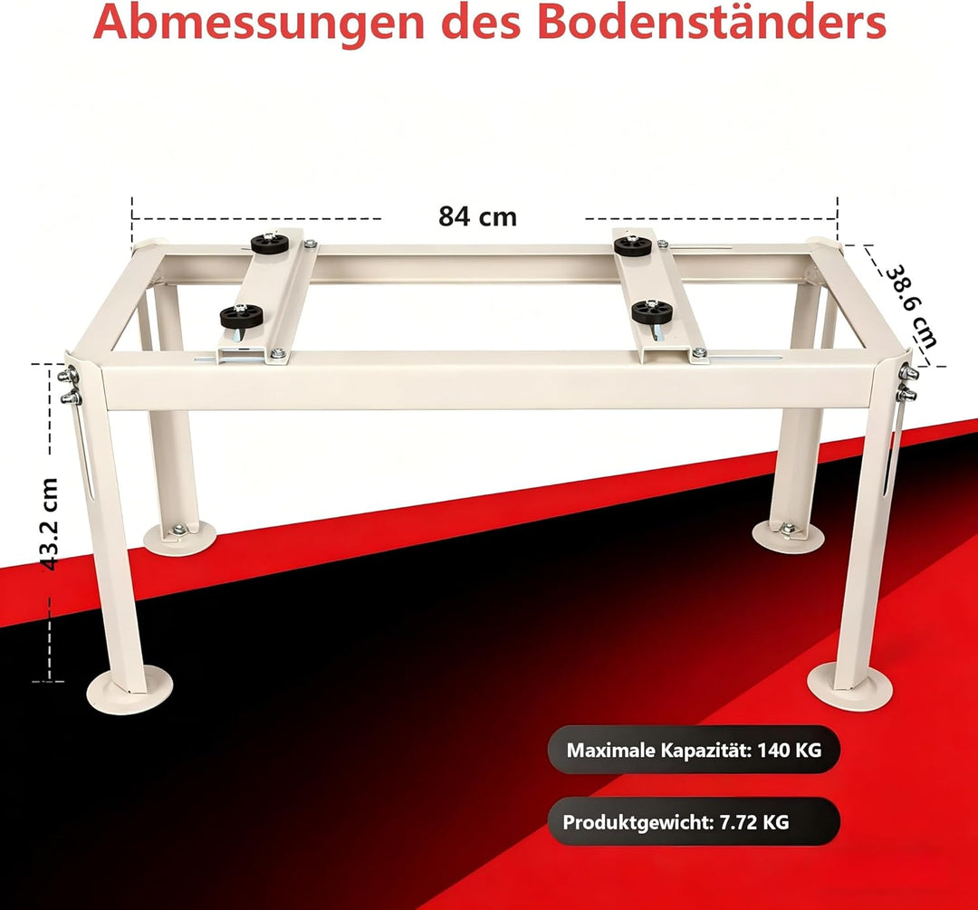 Wostore Wärmepumpe Bodenständer Klimaanlage Bodenkonsole Klimaständer Gestell bis 140 kg 9000-24000