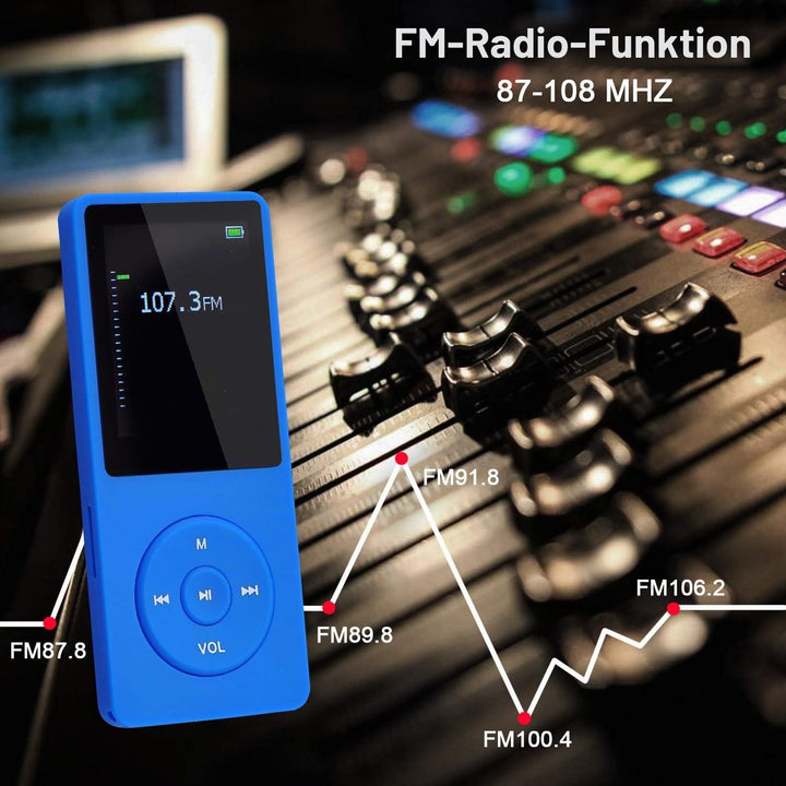 COVVY 8GB Tragbare MP3 Musik Player, Support bis zu 64GB SD Speicherkarte, Lossless Sound HiFi MP3 P