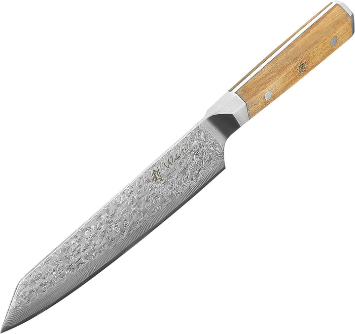 Wakoli Oribu Chefmesser Kiritsuke 20 cm extrem scharfe Klinge aus 67 Lagen I Damast Küchenmesser und