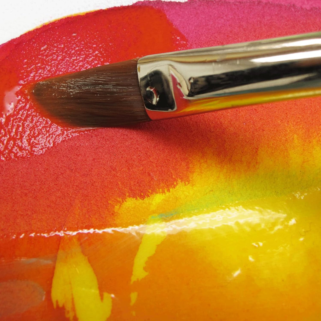 da Vinci Watercolor Series 5587 CosmoTop Spin Pinsel, schräg Liner Synthetik mit rotem Griff, Grösse