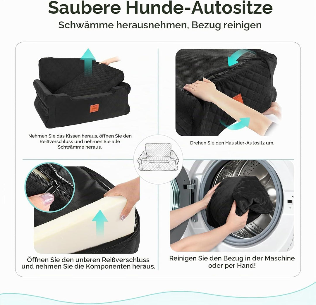 GL GLENSLAVE Hundesitz für Auto für grosse und mittlere Hunde bis 25 kg – Aus weichem Stoff, Autohun
