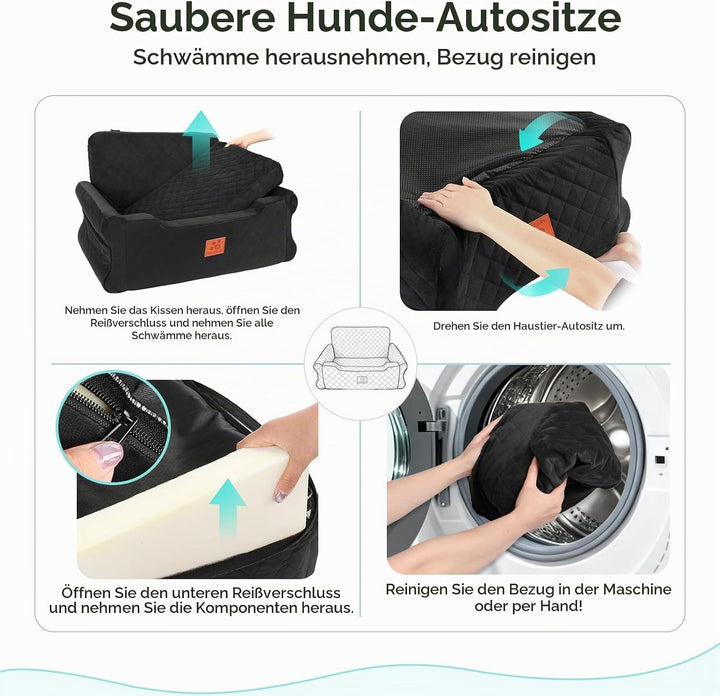 GL GLENSLAVE Hundesitz für Auto für grosse und mittlere Hunde bis 25 kg – Aus weichem Stoff, Autohun