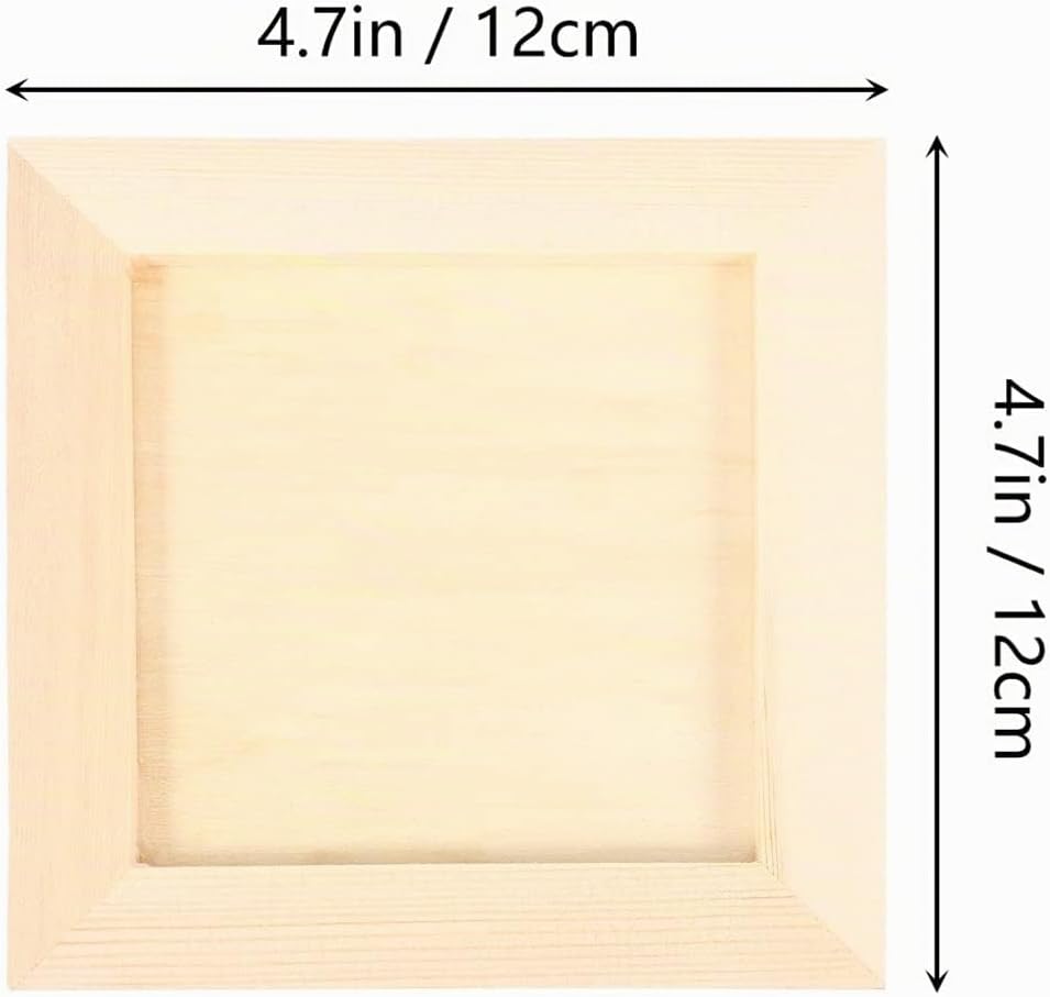 NUOBESTY Rustikale Bilderrahmen 18 STK Unlackiertes Holz Unlackiertes Holz Bilderrahmen DIY Holz Bil