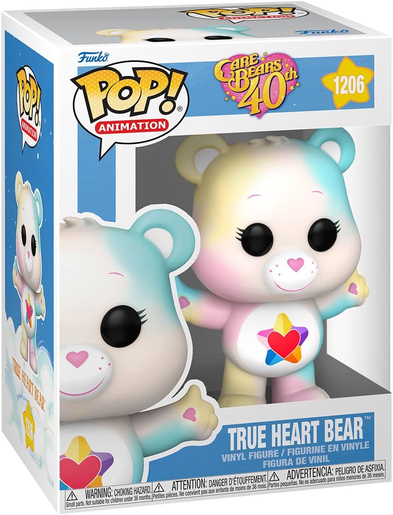 Funko Pop! Animation: CB40- True Heart Bear - Transluzent CH - Care Bears - Vinyl-Sammelfigur - Gesc