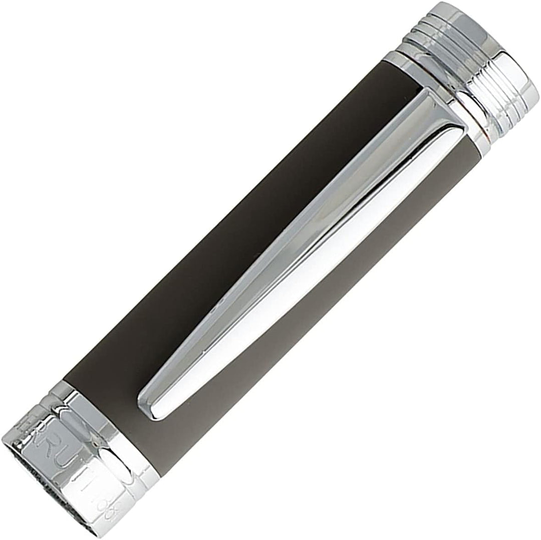 Cerruti 1881 Zoom Füllfederhalter aus Messing in der Farbe Silber-Schwarz, Länge: 14cm, NSG9142X