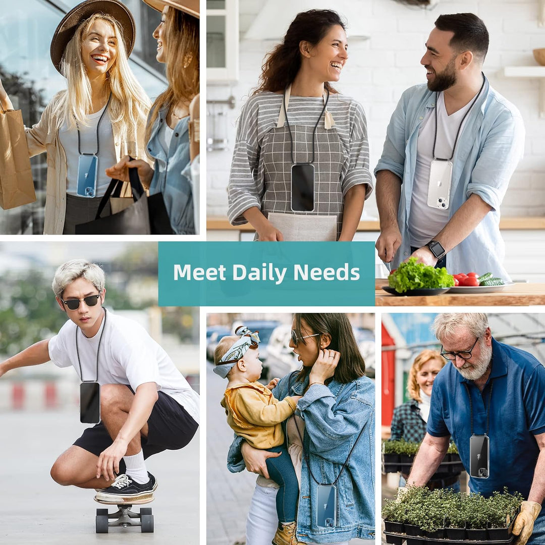 GOODVISH Handykette kompatibel mit Apple iPhone 13-6,1" Display | Necklace Hülle mit Band Handyhülle