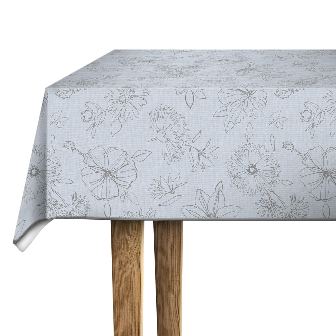 d-c-fix Wachstuchtischdecke – Palmas grau (150 x 250 cm oval) – Tischunterlage für Küchen- und Essti