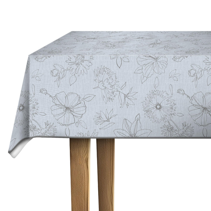 d-c-fix Wachstuchtischdecke – Palmas grau (150 x 250 cm oval) – Tischunterlage für Küchen- und Essti