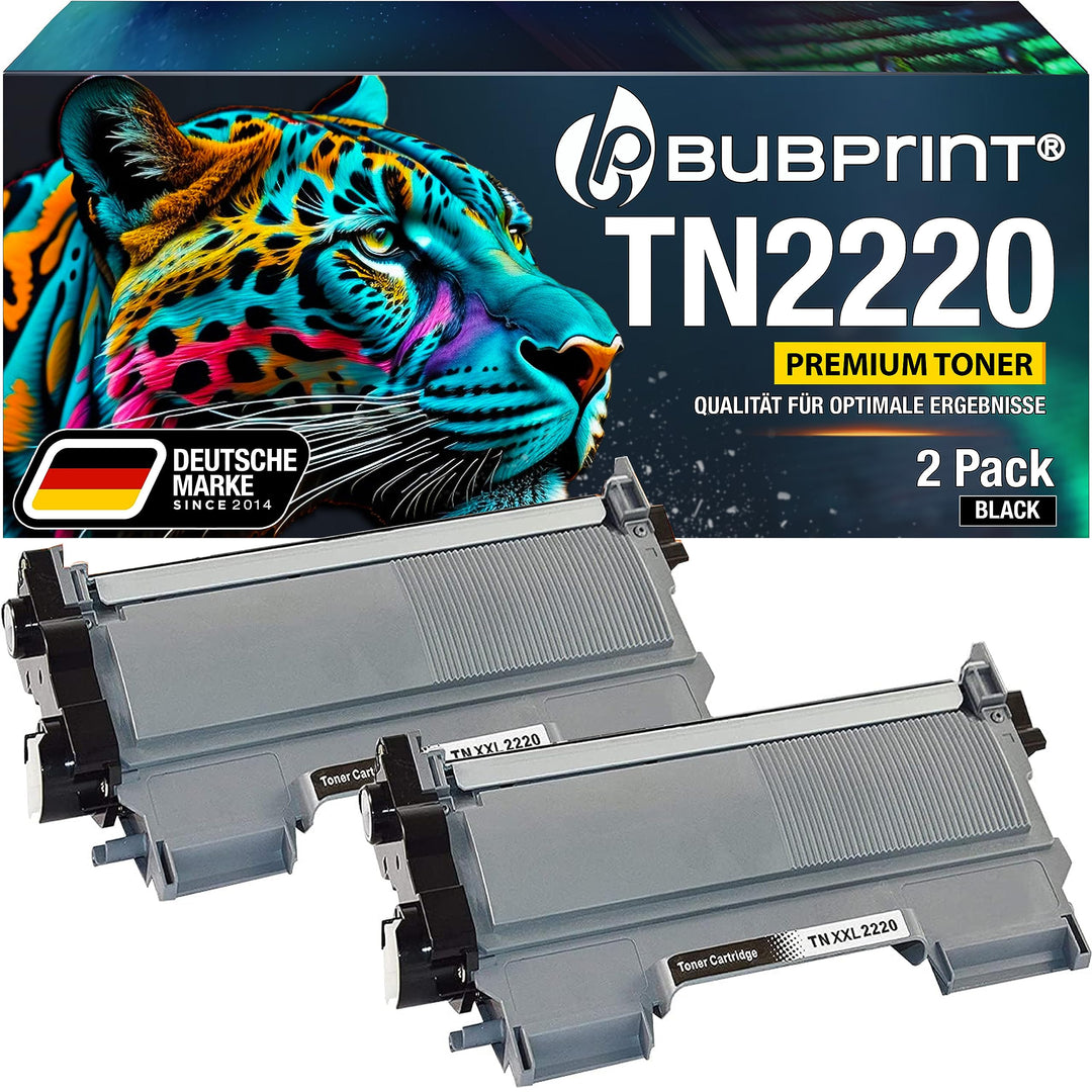 Bubprint TN 2220 2 Toner kompatibel als Ersatz für Brother TN2220 TN-2220 MFC-7360N HL-2250DN HL-213