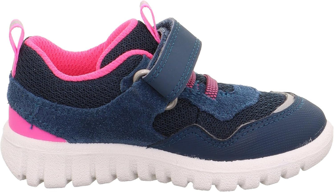 Superfit Mädchen Sport7 MiniSneaker 20 EU Weit Blau Pink 8020, 20 EU Weit Blau Pink 8020
