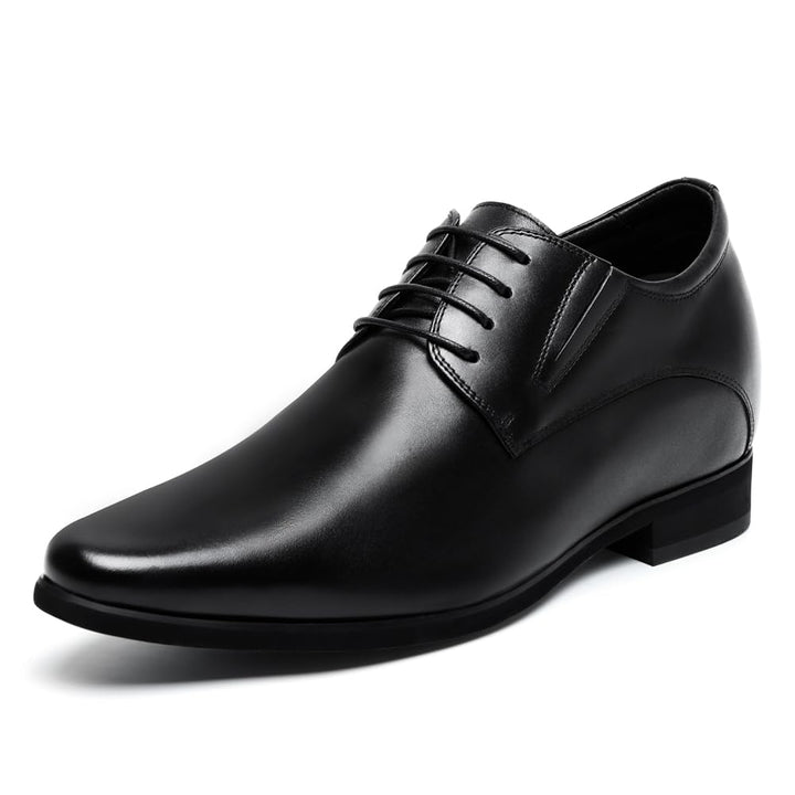 CHAMARIPA Chaussures Rehaussantes de Type Oxford Noir Pour Homme - Hauteur 8 cm-H62D11K011D, 37 EU S