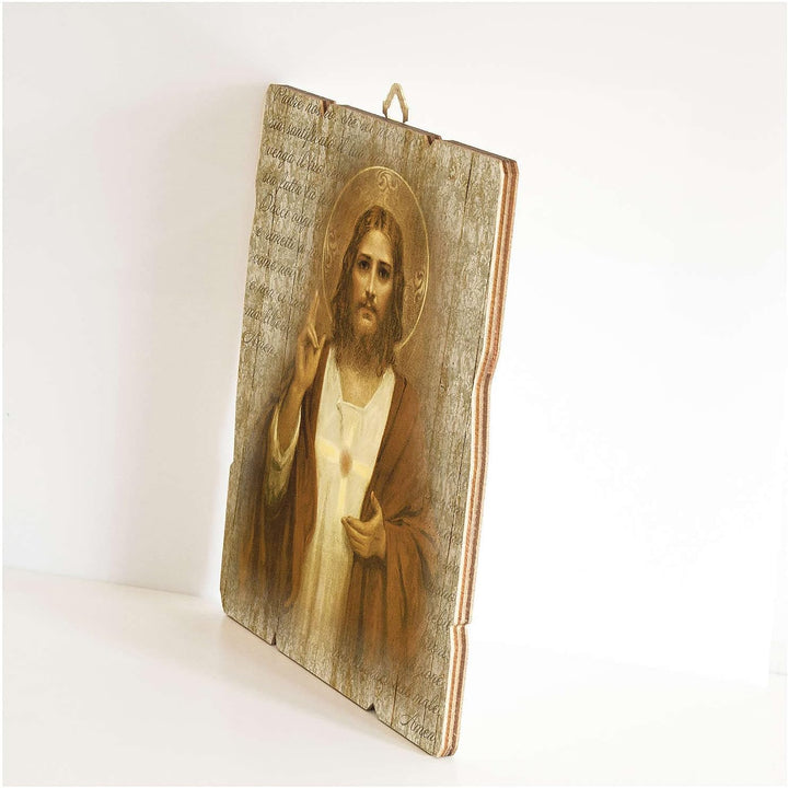 Bild aus Holz Heiligstes Herz Jesu