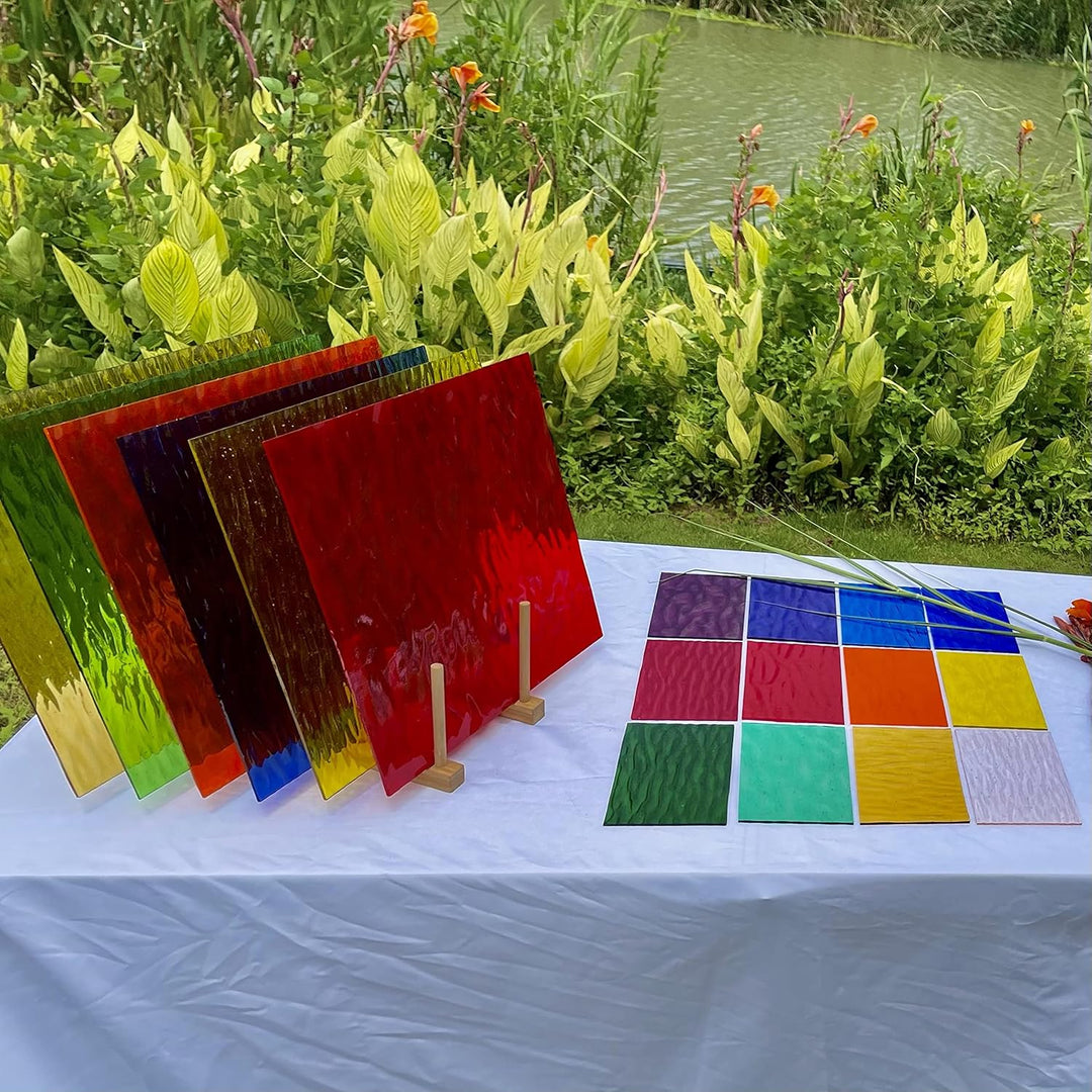 Buntglas-Paket, 15,2 x 10,2 cm, Kathedrale und Mosaik-Glasfliesen zum Basteln, gemischte Textur, 12