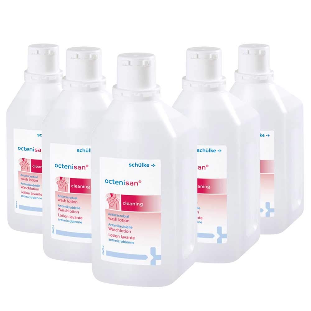 5x 1000 ml Schülke Octenisan® Waschlotion Reinigungslotion Flüssigseife, mit Allantoin, parfümfrei U