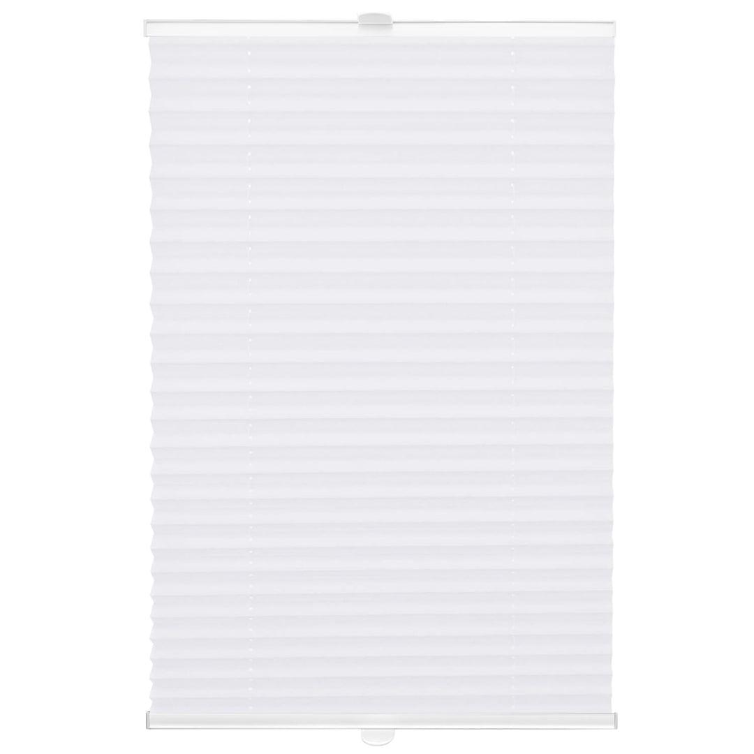 Domdeco Plissee 65x100cm Weiss mit weiss lackierten Alu-Profilen, KlemmFix-Halterung zur Montage ohn