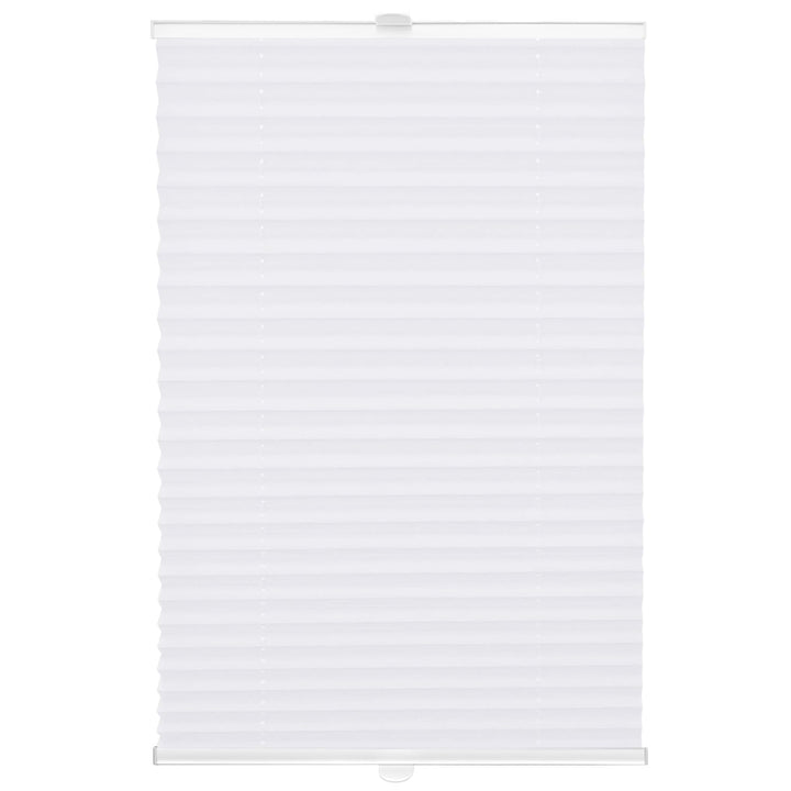 Domdeco Plissee 65x100cm Weiss mit weiss lackierten Alu-Profilen, KlemmFix-Halterung zur Montage ohn