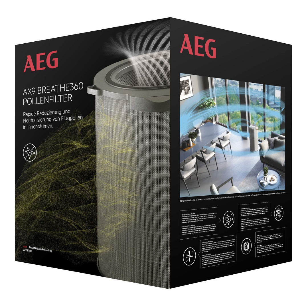 AEG AFDBTH6 Filter BREATHE360 (Passend für AX91-604DG &amp; AX91-604GY Luftreiniger, reduziert 99% der P
