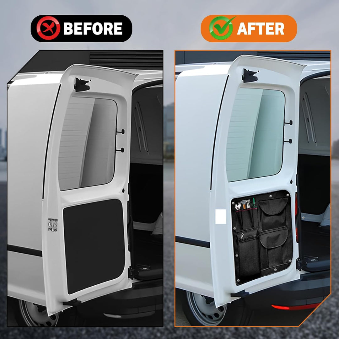 Scheunentüren Aufbewahrungs-Organizer Kompatibel mit VW Caddy 2003-2021, 2pcs Scheune Arbeit Werkzeu