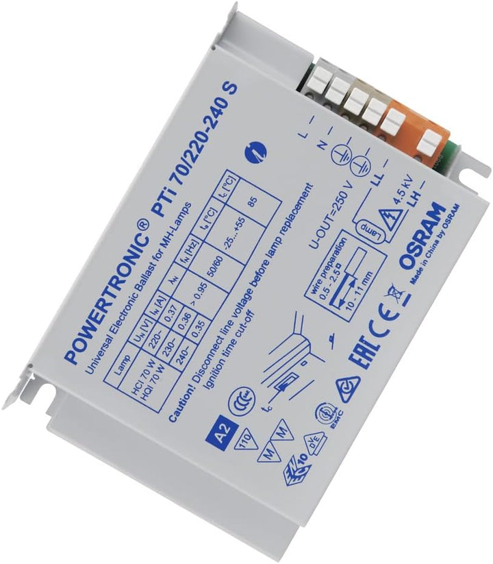 Osram EVG Vorschaltgerät PTi 70 Watt 220-240 Volt Einbaugerät S für CDM / HCI / HQI 70W