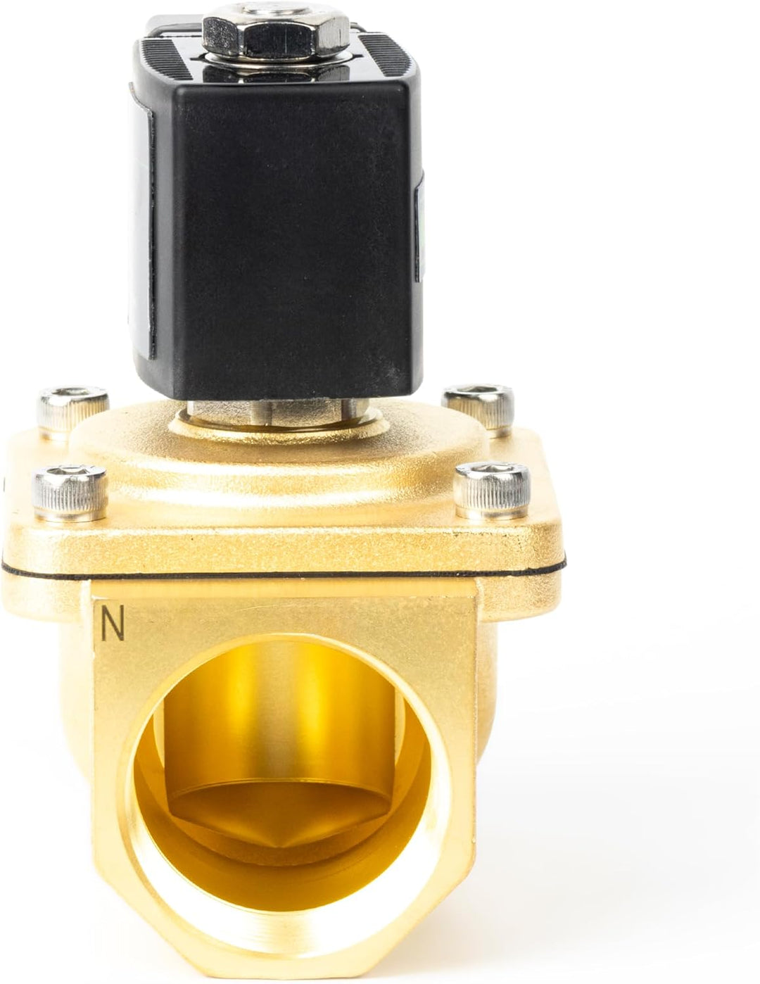 U.S. Solid 1-1/4" Magnetventil - Messing DC 12V mit Viton-Dichtung, stromlos geschlossen, Anschlussd
