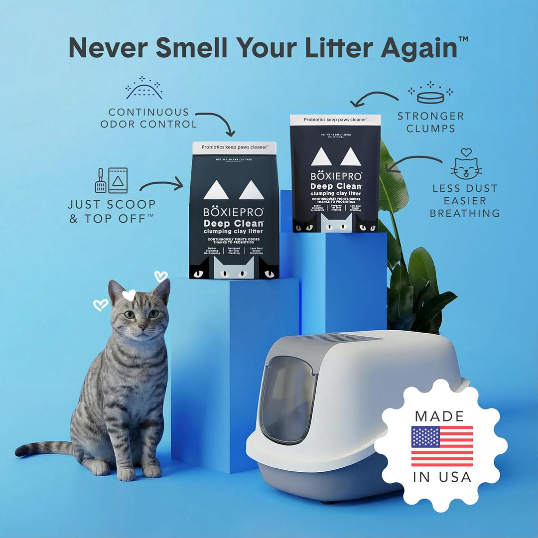 BoxiePro Tiefenreinigung, parfümfrei, probiotische Klumpstreu – Tonformel – Cleaner Home – Ultra Cle