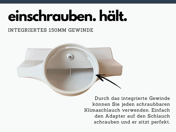 Extra Breiter Fensteradapter 35 cm für mobile Klimaanlagen – Kippfenster Abluftadapter mit 150 mm Sc