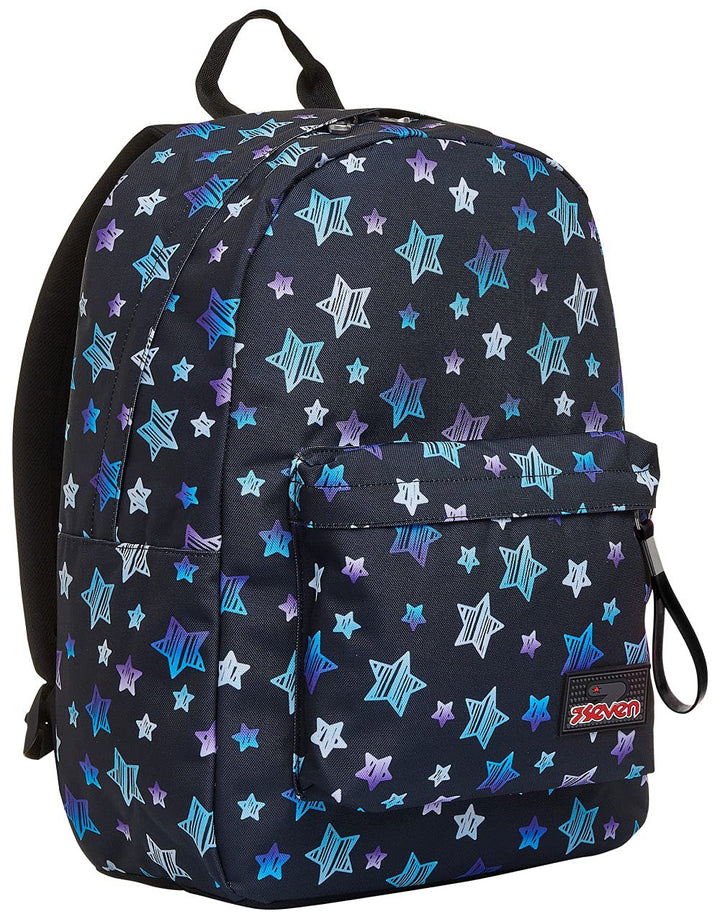 RUCKSACK ISCHOOLPACK SEVEN STAR PLAN Geräumige Schultasche für Teenager, Mädchen und Jungen, mit Lap