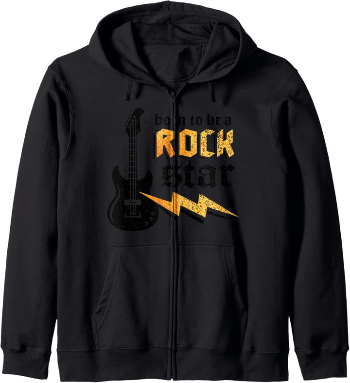 Born to be Rock Star Gitarre Rock N 'Roll Musik Kapuzenjacke