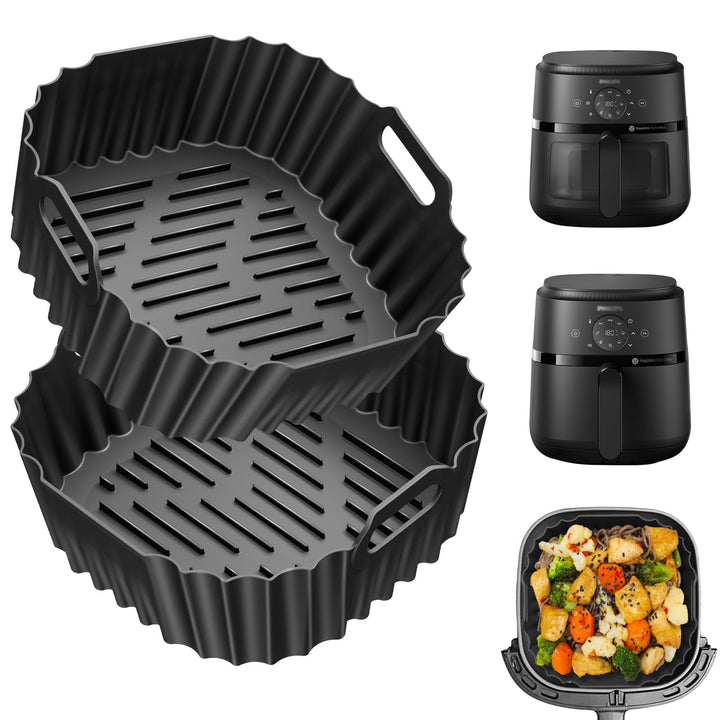 Silikonform Heissluftfritteuse für Philips Airfryer 2000 Series 4.2L, 2 Stück Silikoneinsatz für COS