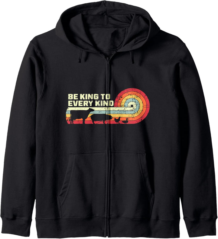 Vegan Be King To Every Kind Tierrechte Veganismus Veggie Kapuzenjacke