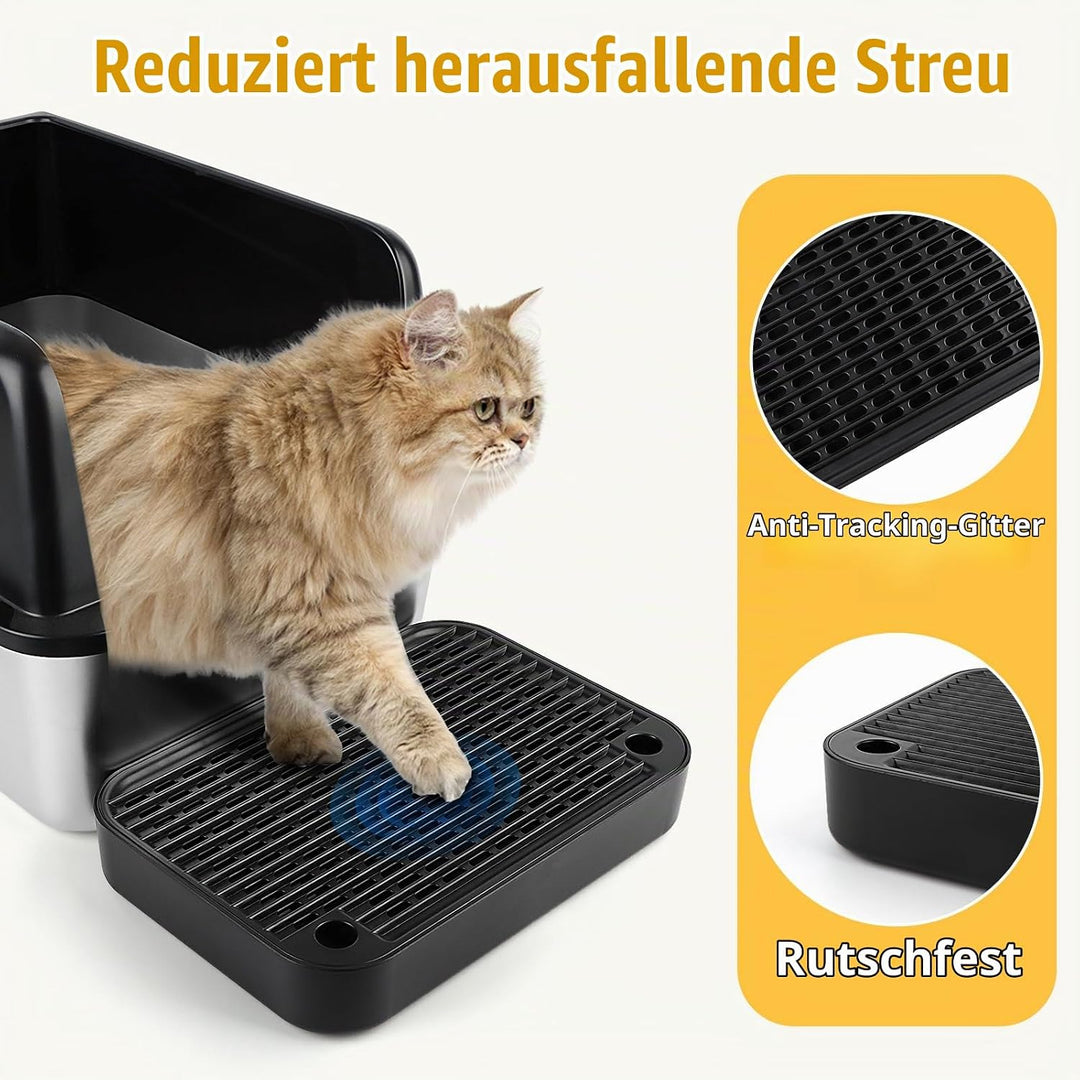 Katzenstreu Rampe, Katzentreppe/Katzentoilettenrampe/Katzenfänger Litter Trapper mit Filterfunktion,