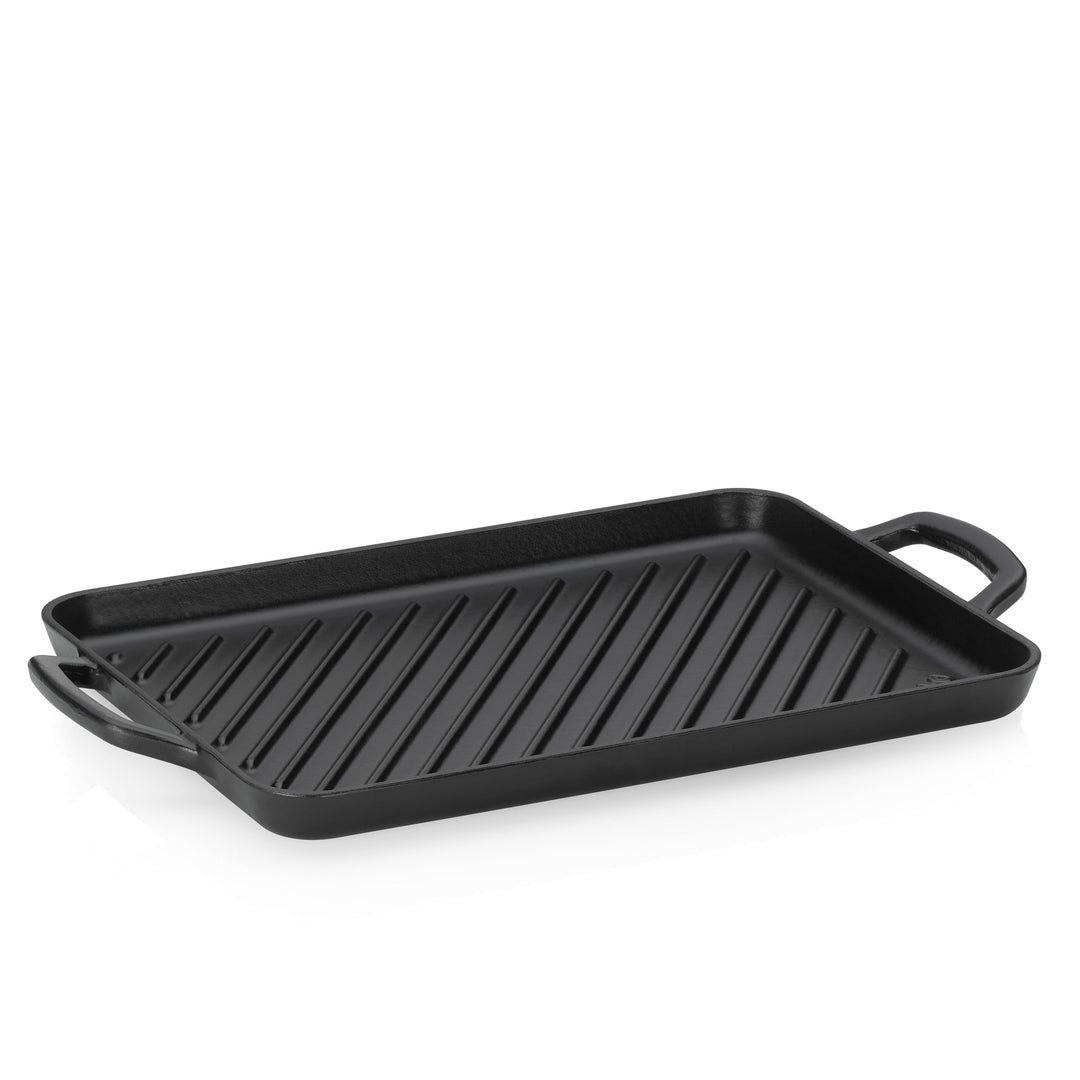 kela Grillplatte Induktion 35 x 25 cm CALIDO, Grillplatte Gusseisen emailliert für den Herd, hitzebe