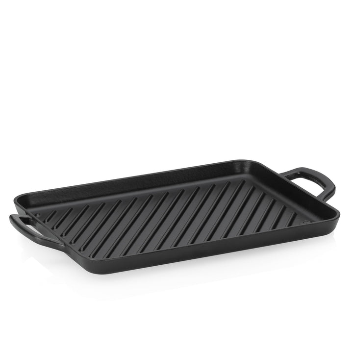 kela Grillplatte Induktion 35 x 25 cm CALIDO, Grillplatte Gusseisen emailliert für den Herd, hitzebe
