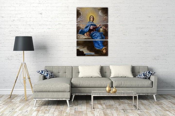 Printed Paintings Leinwand 3-teilig(80x120cm): Domenico Fetti - Salvator Mundi 80x120 cm (3-teilig )