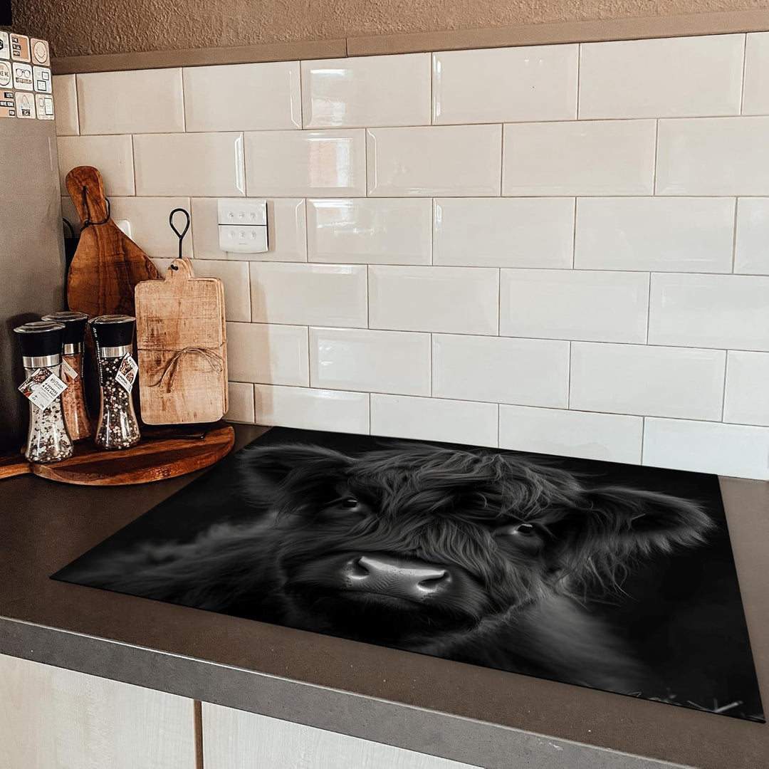 KitchenYeah© Herdabdeckplatte 75x52 cm Einteilig Induktionsmatte Küche Abdeckung Ceranfeld Herd Abde