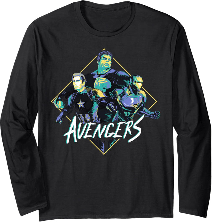 Marvel Avengers: Endgame Hulk Iron Man Captain America Trio Langarmshirt