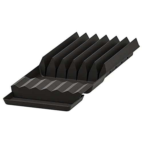 Messerfach 20x50 cm - Einsatz für Schubladen - Messerhalter - schwarz