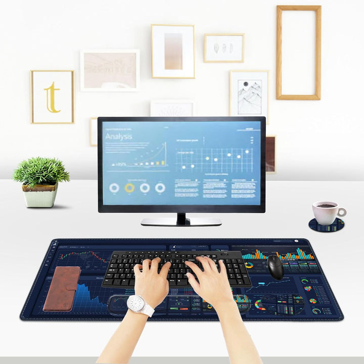 ToLuLu Erweitertes Gaming-Mauspad, Memory-Schaum, ergonomische Tastatur-Maus-Handgelenkauflage, gros