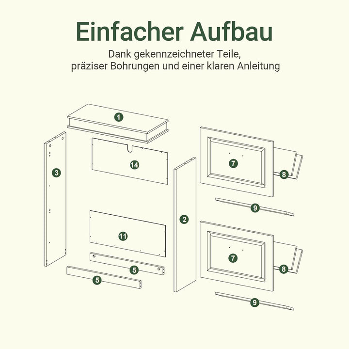 SoBuy Schuhschrank mit 2 Klappen - Schmaler Schuhkipper mit 4 Ablagen, Verstellbares Schuhregal für