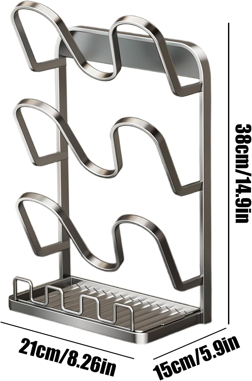 Küchen Topfdeckelhalter – Multifunktionales Küchen Topfdeckel Aufbewahrungsregal | Platzsparender Ru
