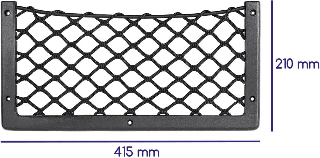 alca® Ablagenetz L Innenraum Camping Travel 41,5 x 21 cm Universal schraubbar & klebbar