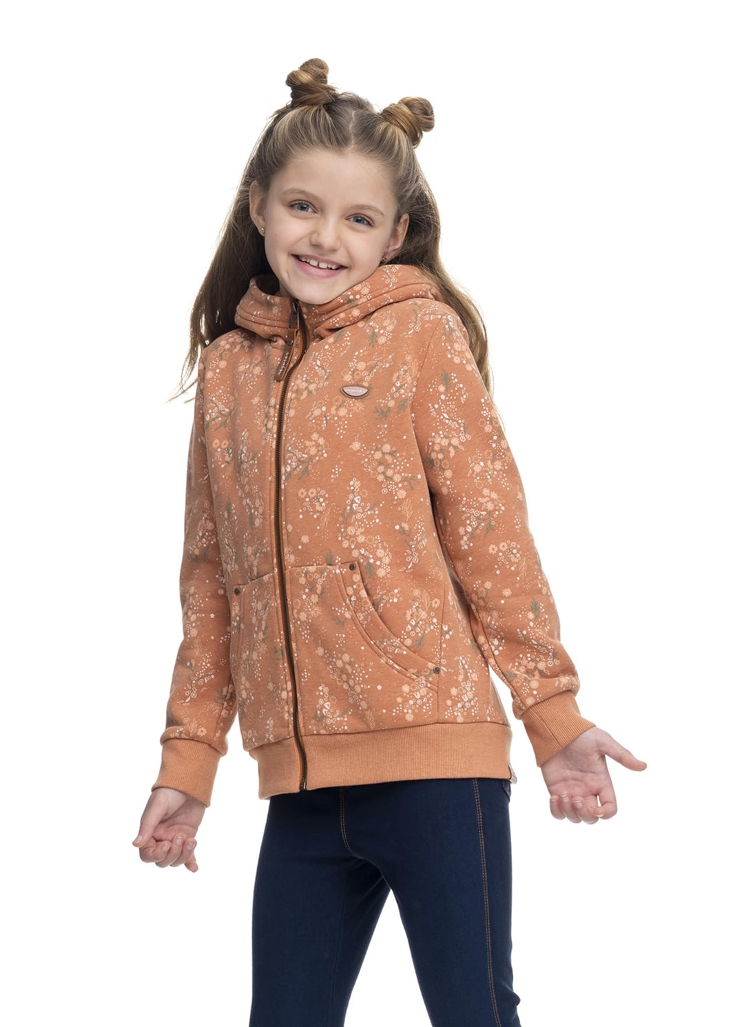 Ragwear Mädchen Sweatjacke Nesie Zip Sweatshirt mit Kapuze und Reissverschluss Übergangsjacke Sweate