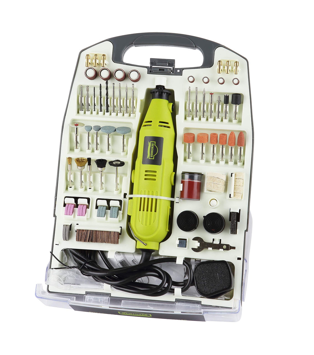 DEWINNER Multifunktionswerkzeug, 200W Rotationswerkzeug, Kabellos Drehwerkzeug Set mit 135 Zubehör,