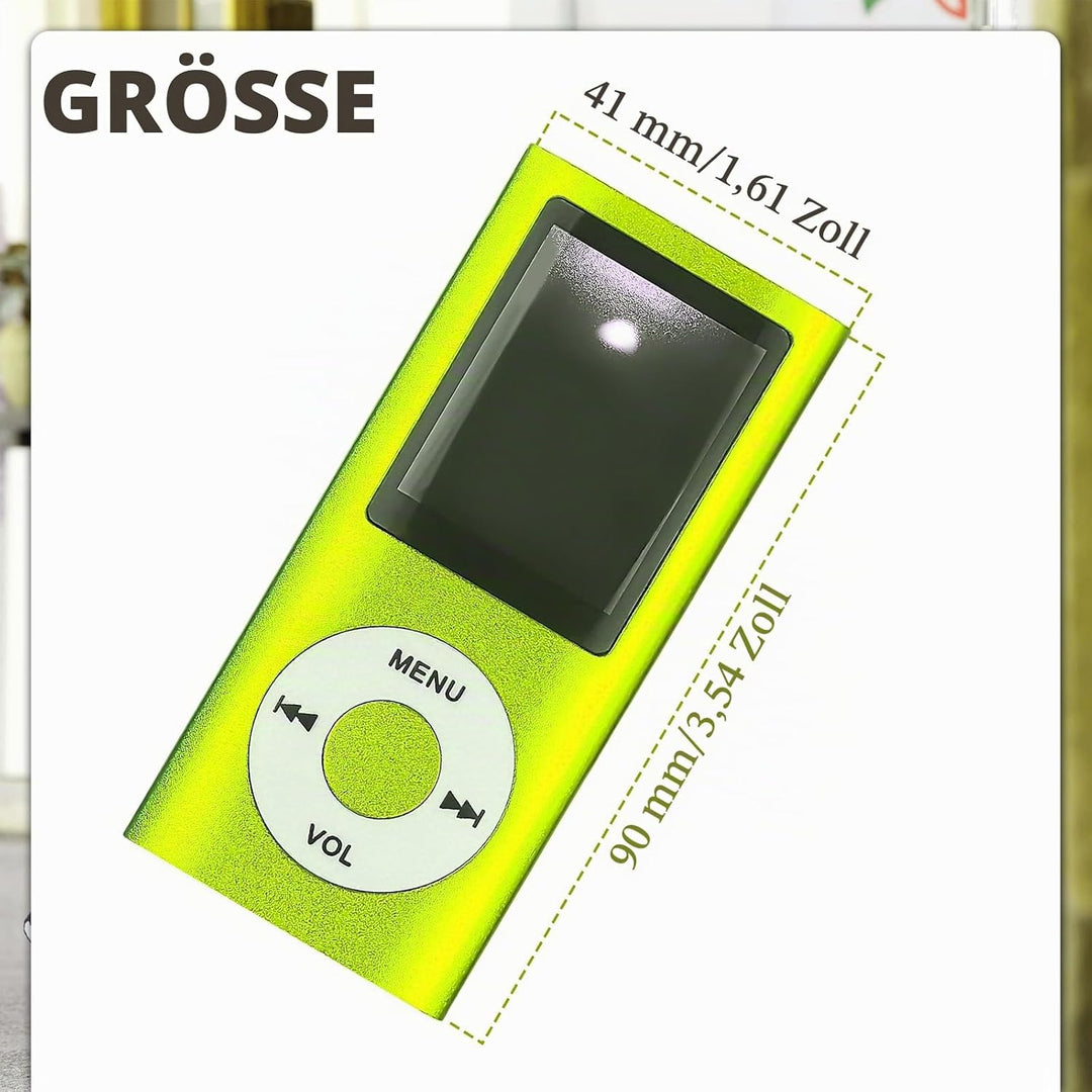 MP3-Player/MP4-Player Bluetooth 5.0, 1.8" Tragbarer HiFi-Musikplayer mit Verlustfreiem Sound und Lau