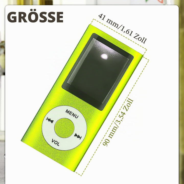 MP3-Player/MP4-Player Bluetooth 5.0, 1.8" Tragbarer HiFi-Musikplayer mit Verlustfreiem Sound und Lau