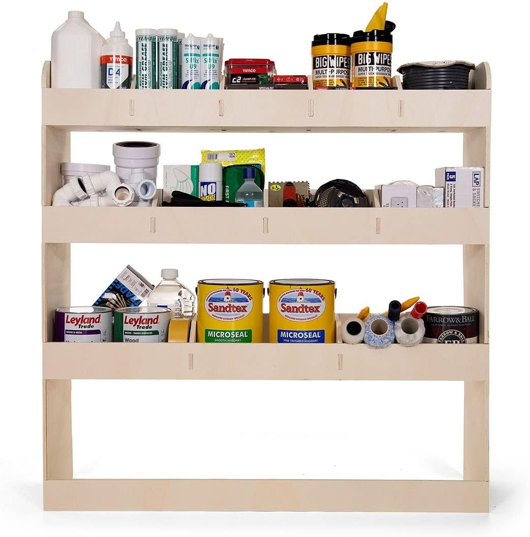 VANIFY - Kompatibel mit Volkswagen Transporter T5 T6 L2 2003+ Fahrzeugeinrichtung Fahrzeugregale, Be