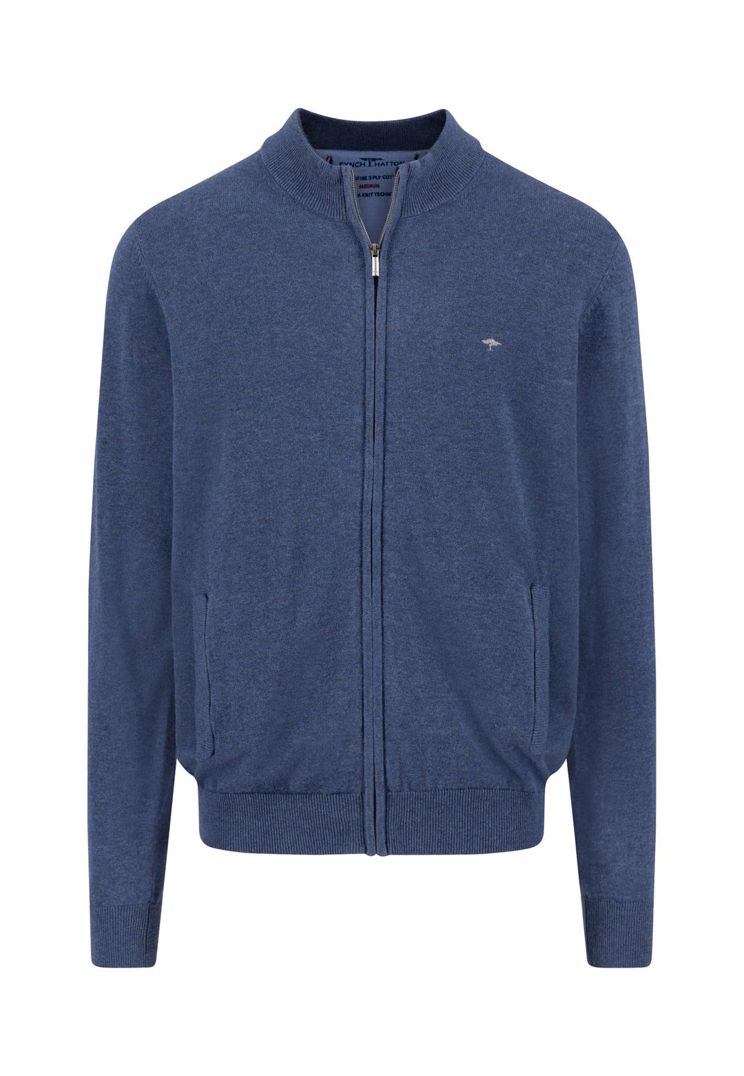 FYNCH-HATTON Herren Cardigan-Zip Strickjacke S Blau (Night 680), S Blau (Night 680)
