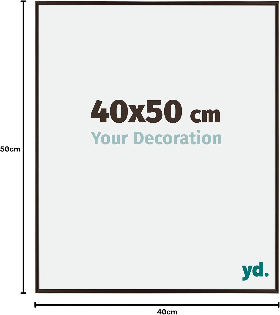 yd. Your Decoration - Bilderrahmen 40x50 cm - Bilderrahmen aus Kunststoff mit Acrylglas - Antireflex